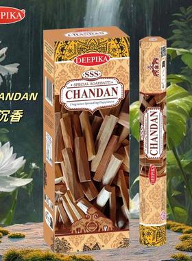 DEEPIKA印度进口正品沉香CHANDAN家用房间清新空气印度香薰线香