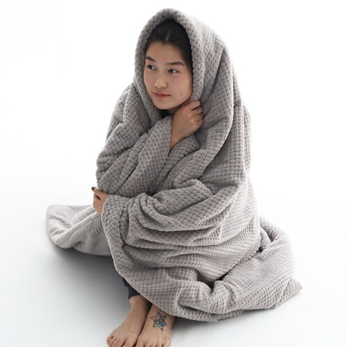 保暖披肩仙人掌双层毯