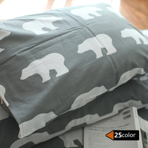 信封式单装枕套多色纯棉