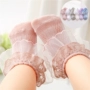 Vớ cotton cho bé mùa xuân và mùa thu mỏng cho bé sơ sinh cotton vớ bé gái ren công chúa trẻ em vớ bé ren mùa hè - Vớ thời trang trẻ em