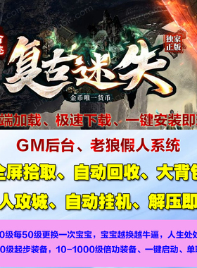 热血传奇单机古迹复古迷失变态单职业游戏智能假人电脑pc微端