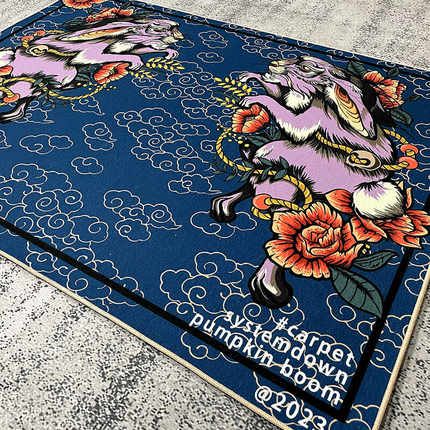 SSTD虎面兔系列创意地毯鞋墙家用潮流地毯圈绒TPR防滑卧室客厅