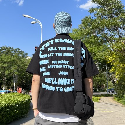 SSTD夏季新品 kill the boy 320克重发泡美式休闲重磅情侣短袖T恤