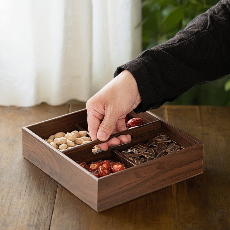 围炉煮茶托盘水果零食茶盘果盘点心盘四宫格木质干果盘茶点分格盘,餐饮具,果盆/果盘/果篮,淘宝优惠券,粉丝福利购,淘宝优惠卷