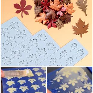 迷你小号蛋糕装饰翻糖模具树叶银杏叶四叶草硅胶模模 DIY巧克力模