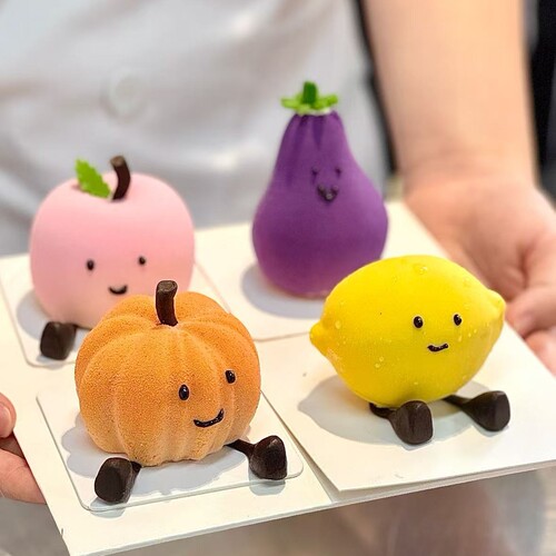 紫色立体烘焙茄子慕斯硅胶模具