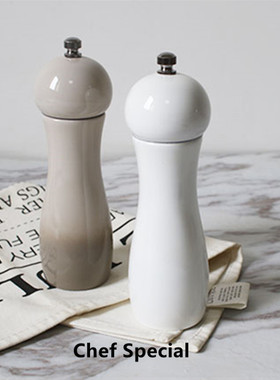 高颜值 白色灰色黑胡椒研磨器 高档酒店餐厅会所用品 手动研磨器