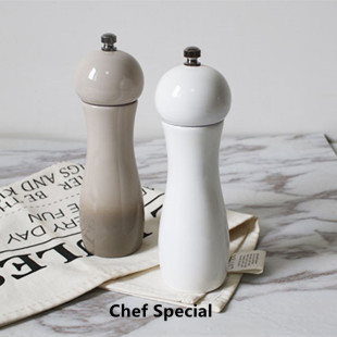 高档酒店餐厅会所用品 手动研磨器 白色灰色黑胡椒研磨器 高颜值