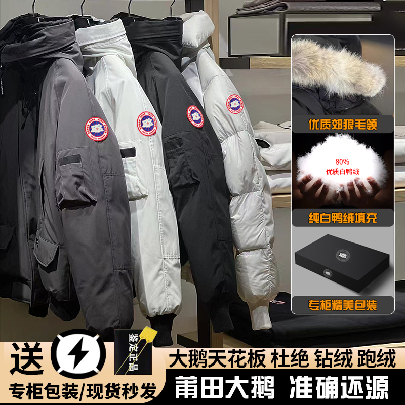 大鹅2025冬季新款工装羽绒服