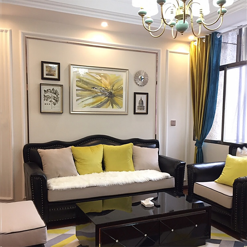 客厅挂画现代简约美式装饰画沙发背景墙壁画创意组合餐厅hh风挂画