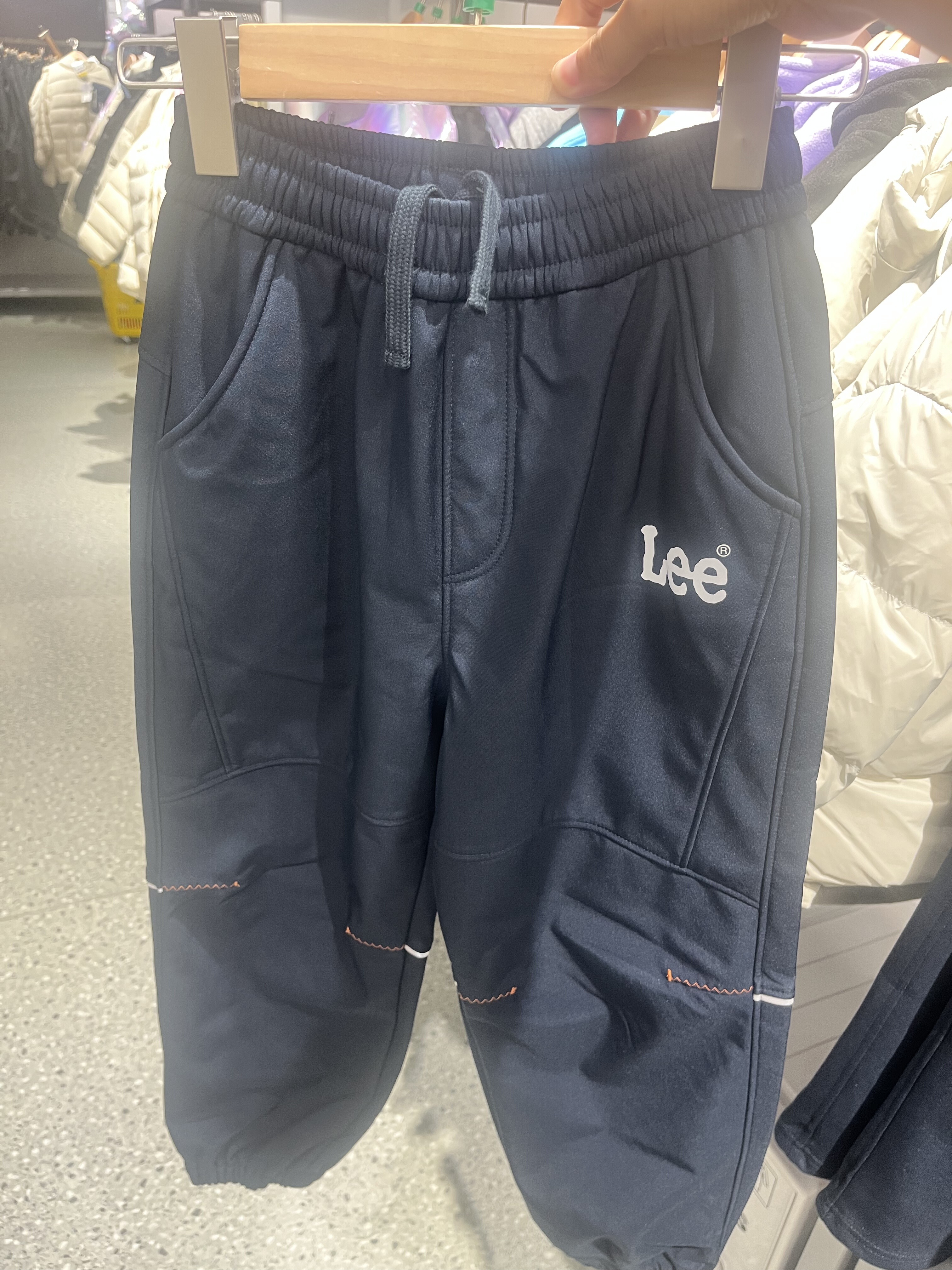 Lee童装正品男童秋冬加绒儿童裤运动裤三防黑科技国内代购