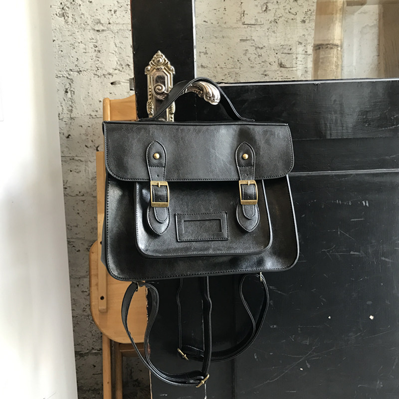 BACKPACK WOMENS 2024 NEW BRITISH STYLE FASHION RETRO MULTIFUNCTIONAL BACKPACK VERSATILE HANDBAG COLLEGE STYLE SCHOOL BAG