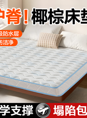 床垫子椰棕天然全粽无甲醛家用卧室硬护脊3d纤维乳胶10cm儿童防水
