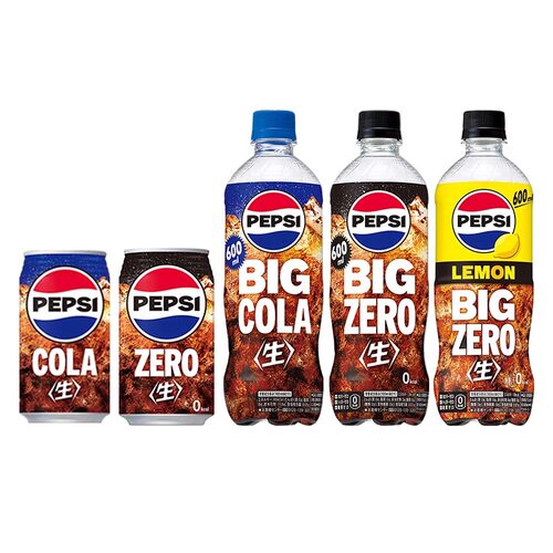 日本进口pepsi百事柠檬生可乐BIG无糖可乐菠萝汽水夏日饮品冰饮料