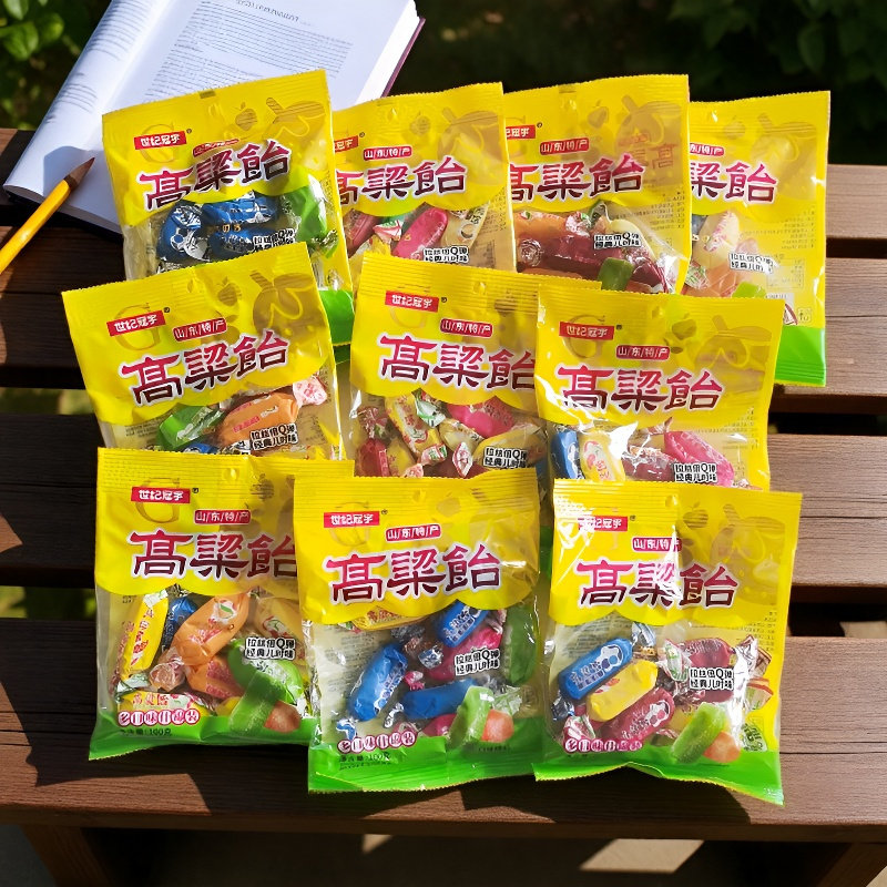 山东高粱饴袋装糖果休闲零食结婚喜糖拉丝糖传统糖果多彩口味