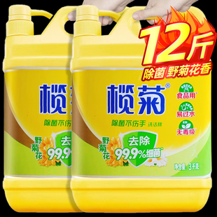 榄菊洗洁精大桶12斤厨房家庭装家用实惠装野菊花大瓶商用餐饮洗涤