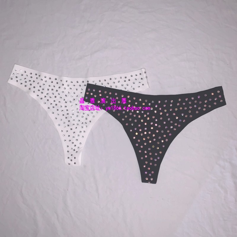 女歌手风演出服亮钻丁字裤定制
