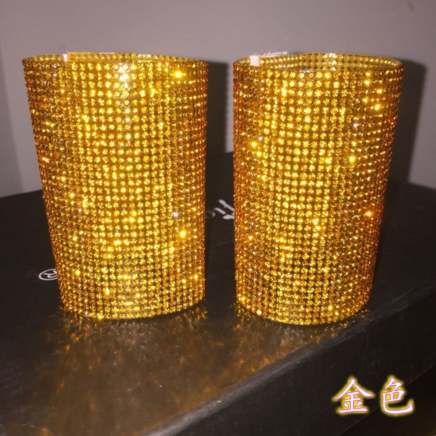 酒吧夜店女歌手 dj 水钻满钻亮钻护腕濱出服手饰品手镯手环金色