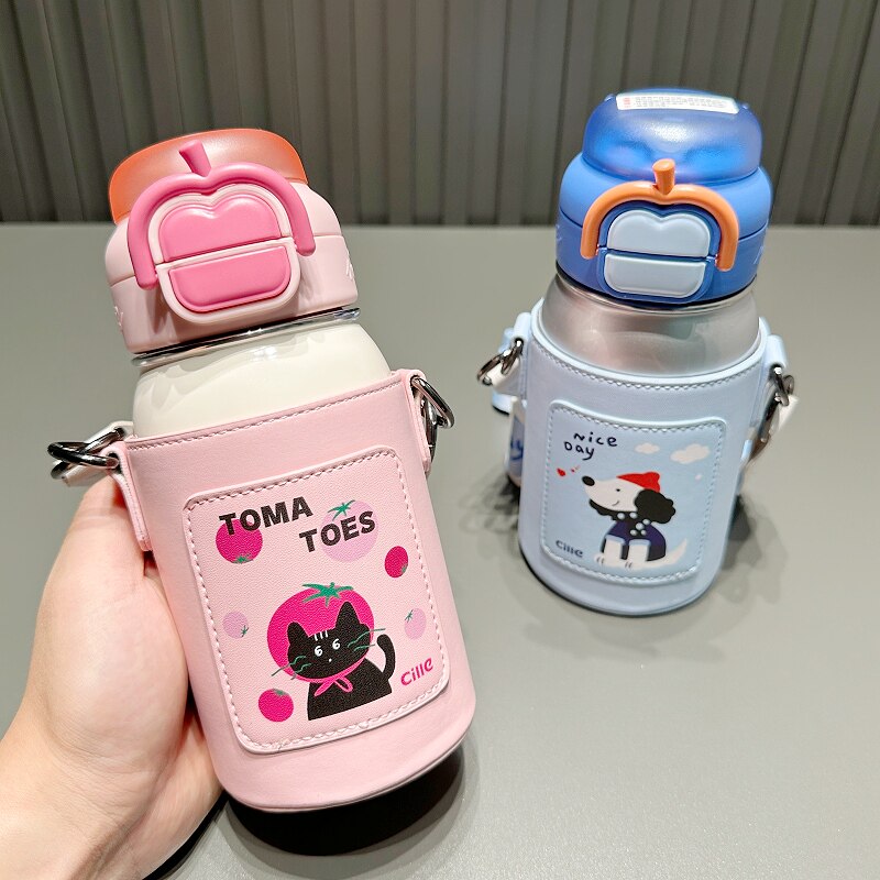 希乐儿童保温杯小学生316不锈钢水杯幼儿园宝宝吸管杯子便携水壶