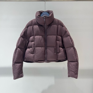 店艾诺丝2025冬季新款时尚百搭宽松显瘦立领短款羽绒服女AR004143