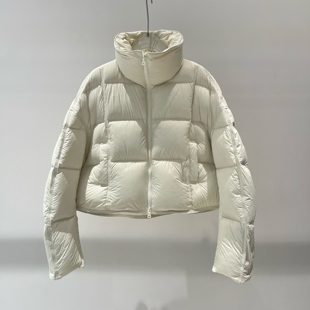 店艾诺丝店2025冬季新款时尚百搭宽松显瘦立领短款羽绒服AR004143