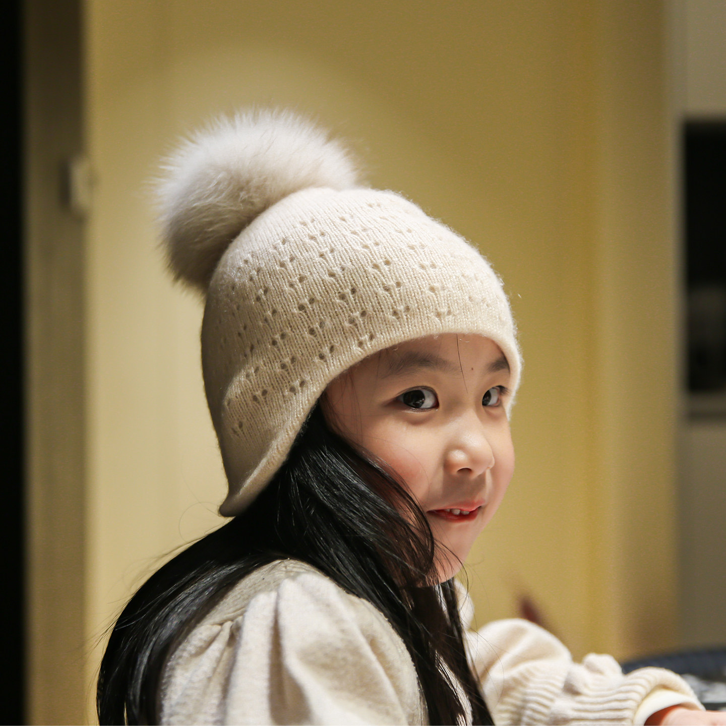 羊绒帽子美心童品高档儿童羊毛双层保暖宝宝针织护耳帽毛球2-10岁,童装/婴儿装/亲子装,帽子,淘宝优惠券,粉丝福利购,淘宝优惠卷