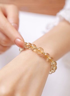 天然金发晶貔貅手串礼物