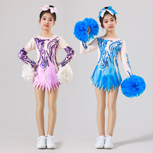 儿童六一啦啦队团体新款啦啦操爵士舞表演服艺术体操服健美比赛