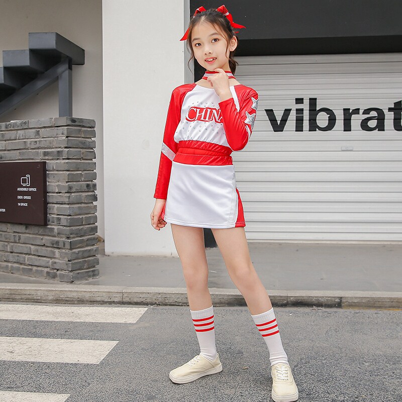 儿童啦啦操演出服新款男女团体舞比赛服健美操表演服成人套装舞服