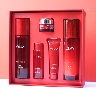 Olay玉兰油新生塑颜金纯水乳大红瓶抗皱紧致提亮肤色补水保湿 套装