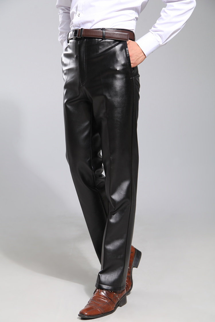 Pantalon cuir homme droit pour hiver - Ref 1481782 Image 3