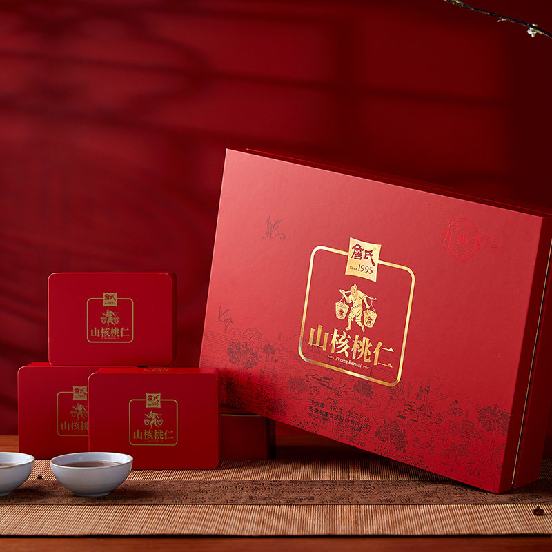 詹氏山核桃仁红礼盒420g年货商用礼品长辈礼物安徽宁国特产坚果礼