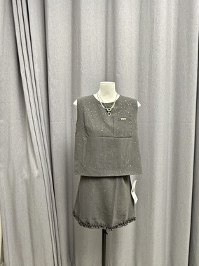 LZHOUSE 2025新款初秋 西装马甲老钱风套装裙