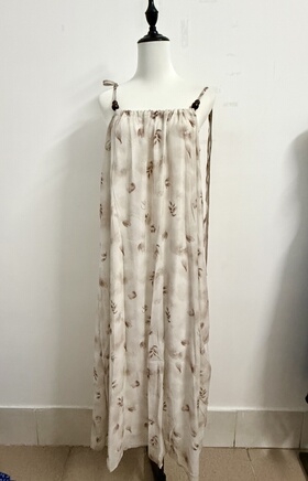 LZHOUSE夏季新款韩版复古碎花吊带连衣裙女宽松显瘦长裙