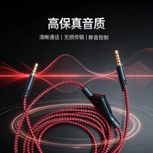适用罗技Astro A10 A30 A40 A50 TR MixAmp耳机线3.5插针音频线