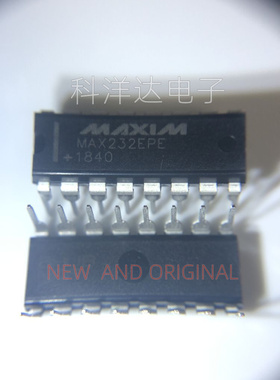 MAX232EPE  MAX232EPE+   进口 直插DIP-16 串口通信转换芯片IC