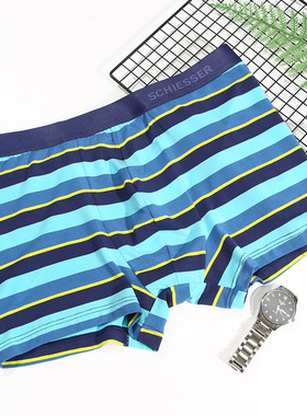 德国舒雅内裤男 中腰舒适条纹莫代尔男士内裤短裤平角裤E9-18359T