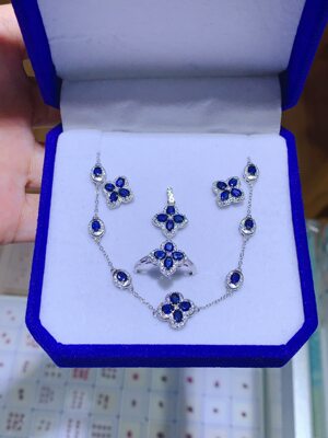 蓝宝石裸石套装，可单出