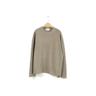 J家 宝针宽松显瘦圆领套头针织上衣7109 美丽奴羊毛14针元