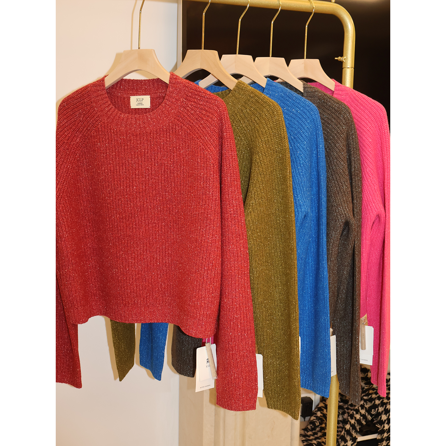 J家 真丝羊绒7针元宝针圆领套头基础休闲针织短款毛衣66698