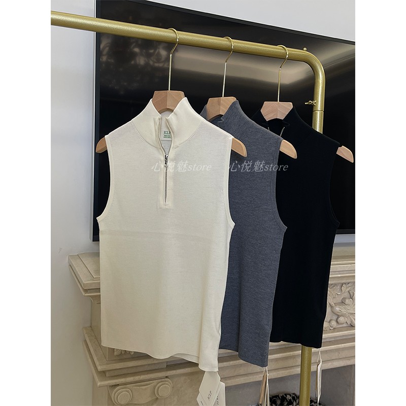 通勤常规立领拉链背心