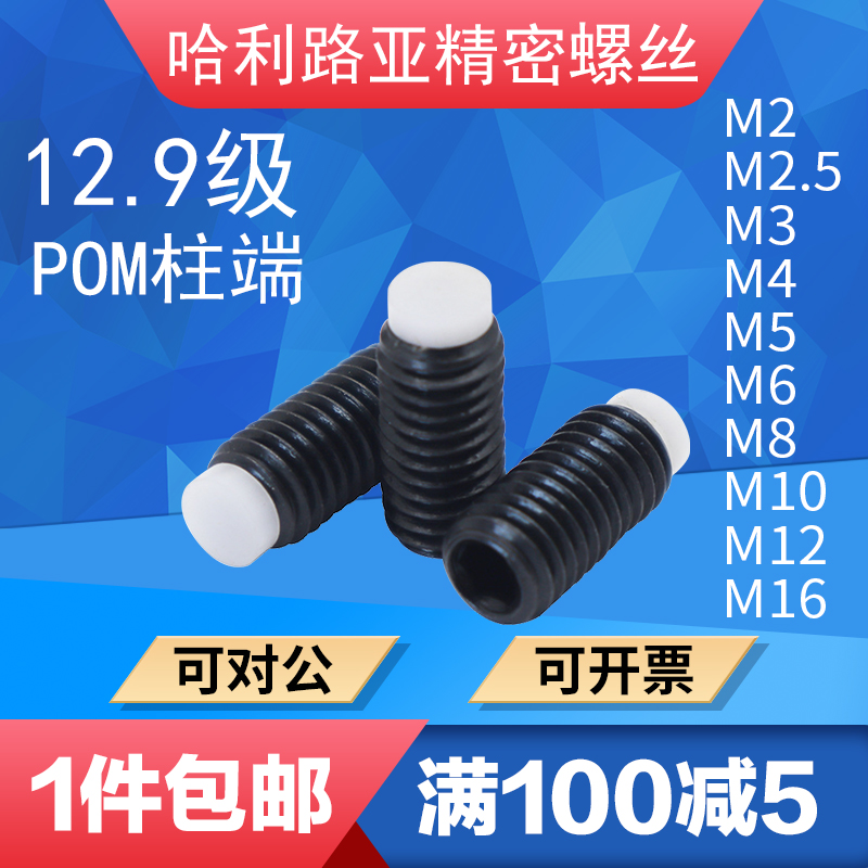 12.9级紧定POM尼龙柱端顶丝