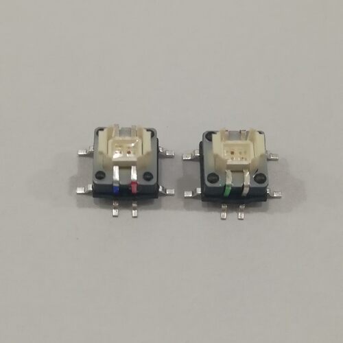 6X6带灯轻触开关 SMT贴片脚 RGB三色灯 也可以做直脚 250gf