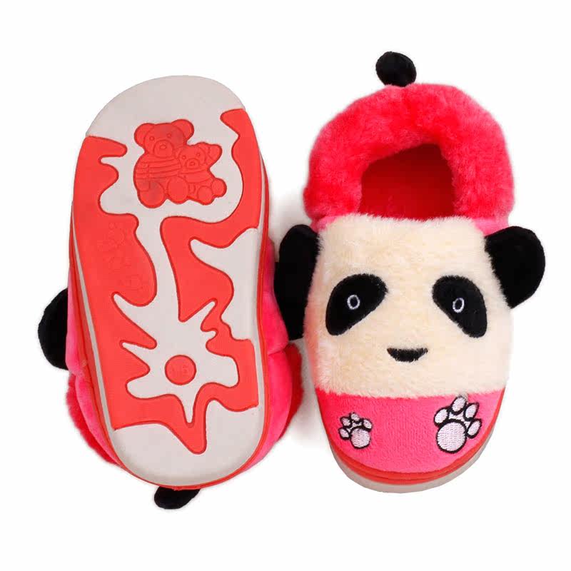 Pantoufles enfants en suède pour hiver - semelle caoutchouc - Ref 1033162 Image 4