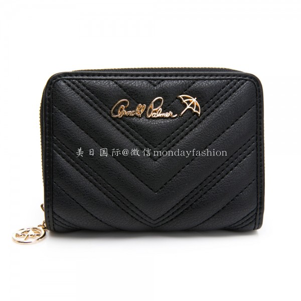 Arnold Palmer 玩美三角系列 短夾-黑