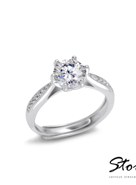 STORY+ 璀璨愛戀 一克拉莫桑石鑽戒