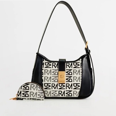 Robinmay X Ella 鏡像圖騰拼接造型肩背包