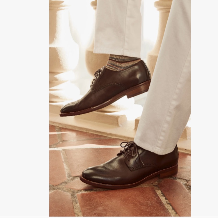 Johnston & Murphy男鞋头层牛皮商务正装皮鞋真皮牛津单鞋德比鞋