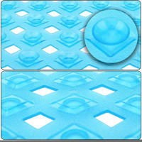 Bathtub anti-slip mat, shower room bath belt suction cup, extended bathroom floor mat, transparent PVC large rhombus, quick leakage thumbnail 8