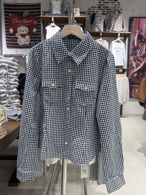 OM one moment国内北京正品代购格子长袖衬衫不支持退换